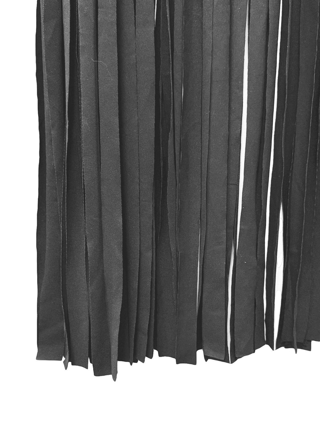 Chain Belt Fringe Trim Maxi Skirt - Darkgray - 3