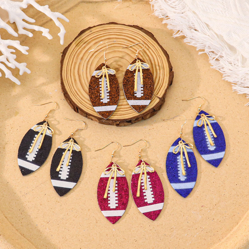 Game Day Football Drop Earrings