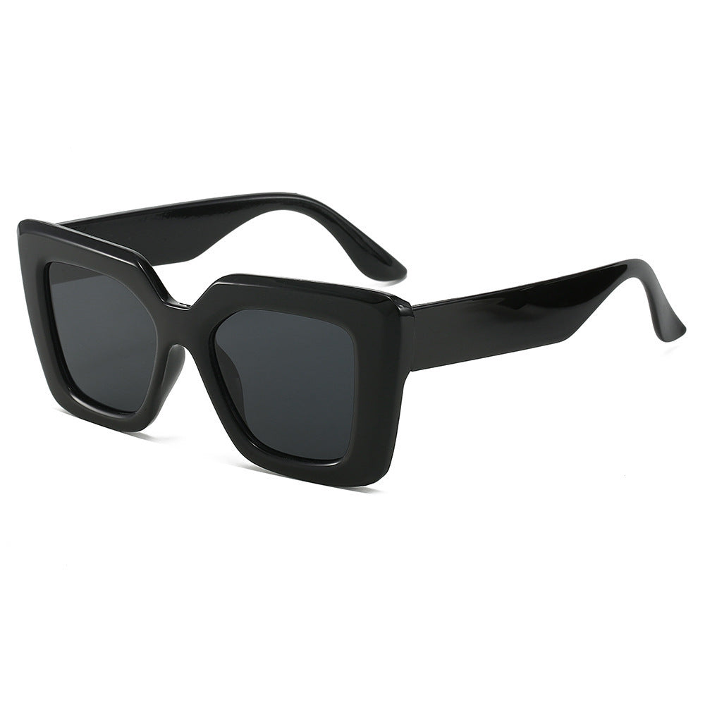 Oversized Square Sunglasses With Gradient Lens - Color_01
