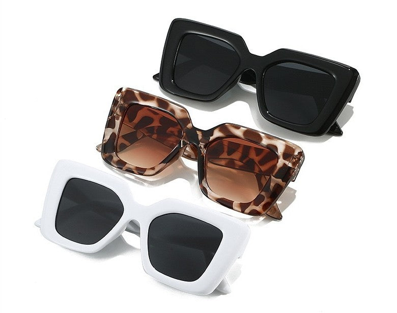 Oversized Square Sunglasses With Gradient Lens
