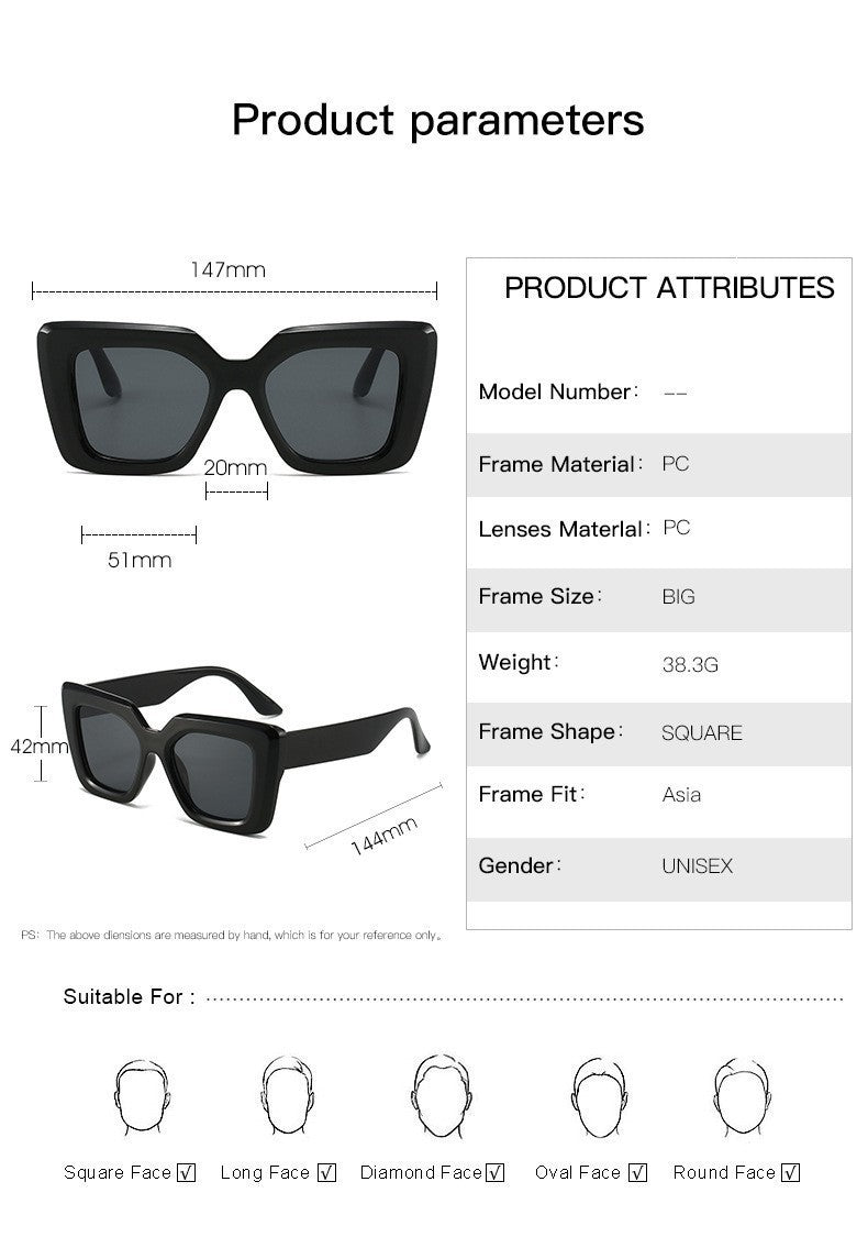 Oversized Square Sunglasses With Gradient Lens - view 2