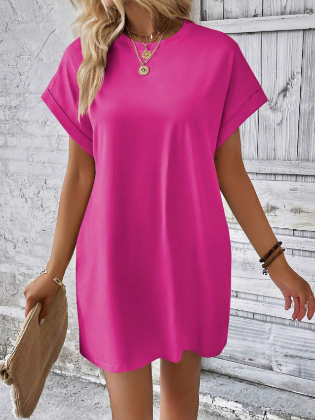 Relaxed Shift Mini Dress With Pockets - Color_08