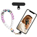 Silicone Bead Phone Wrist Lanyard with Tether Patch - Color_8