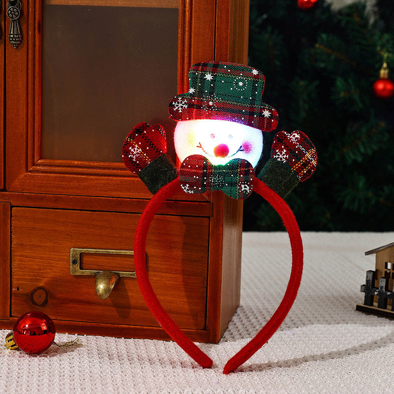 Glowing Holiday Character Headband Christmas Decor - Snowman