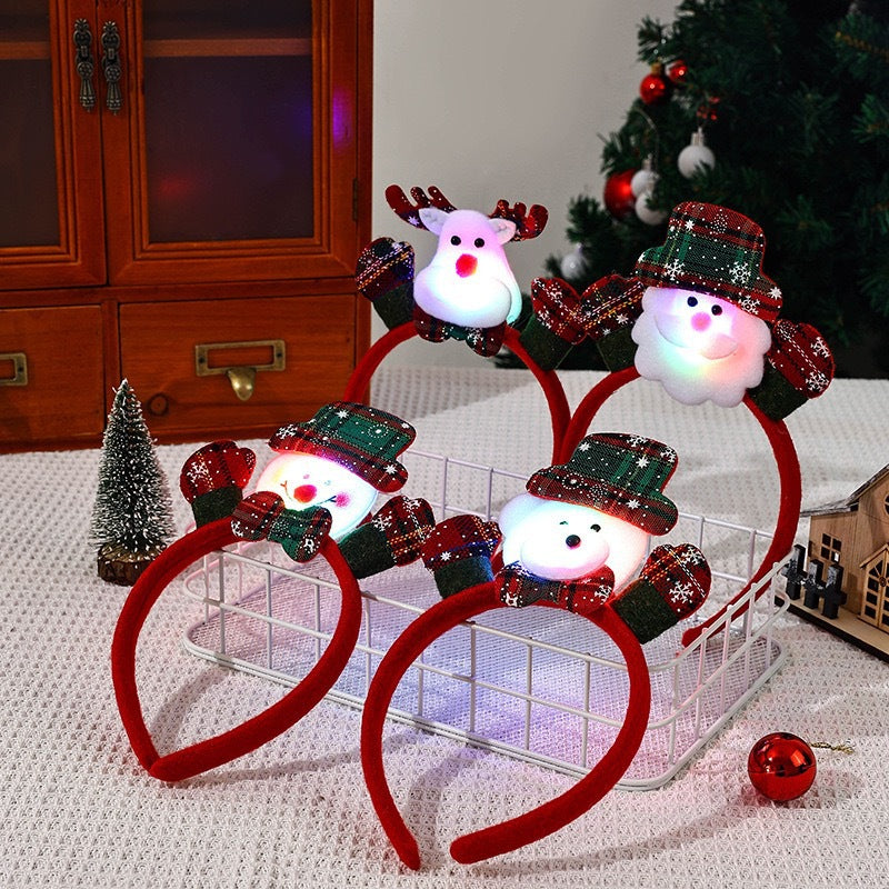 Glowing Holiday Character Headband Christmas Decor - view 1