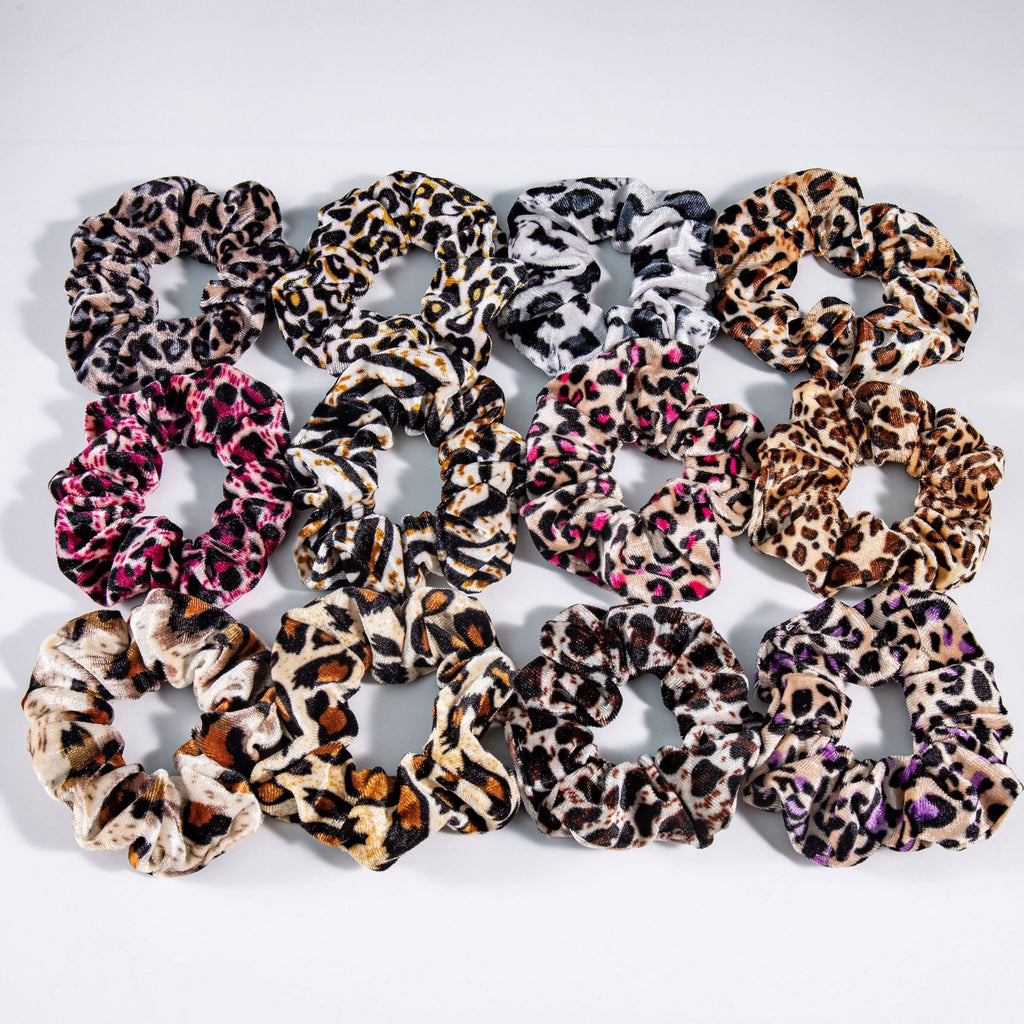 Soft Flannel Leopard Print Scrunchie - view 1