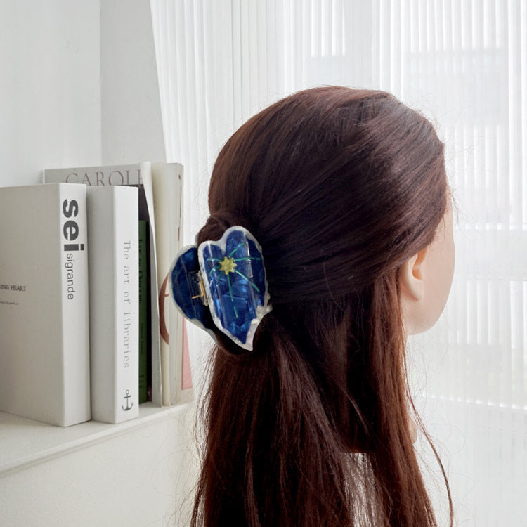 Anthurium Leaf Acetate Hair Claw Clip - view 1
