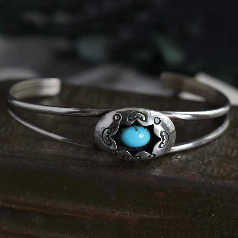 Southwestern Stone Inlay Cuff Bracelet - NO07