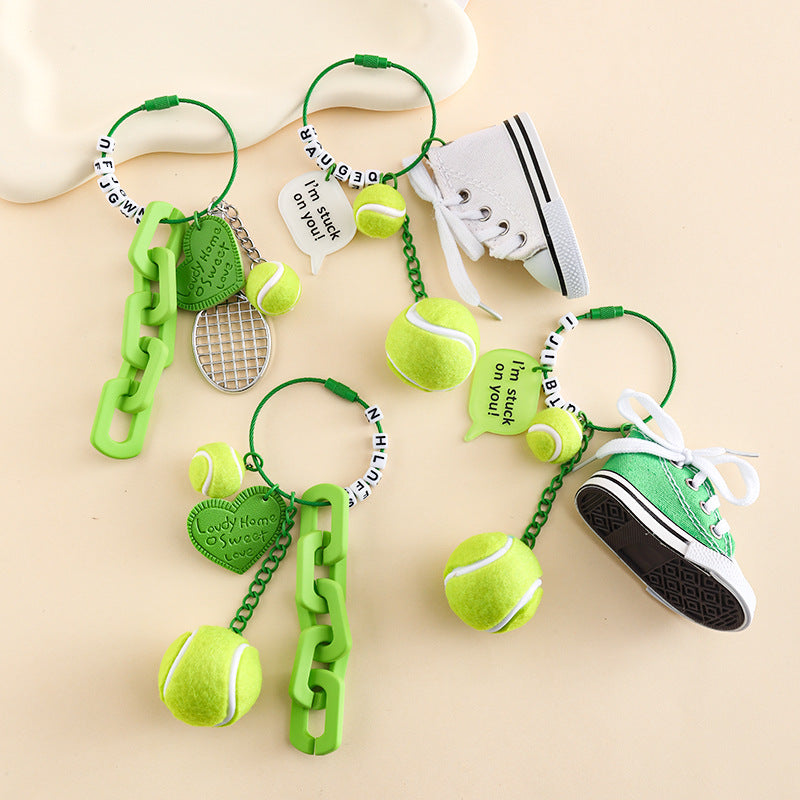 Mini Sports Ball Keychain Bag Charm