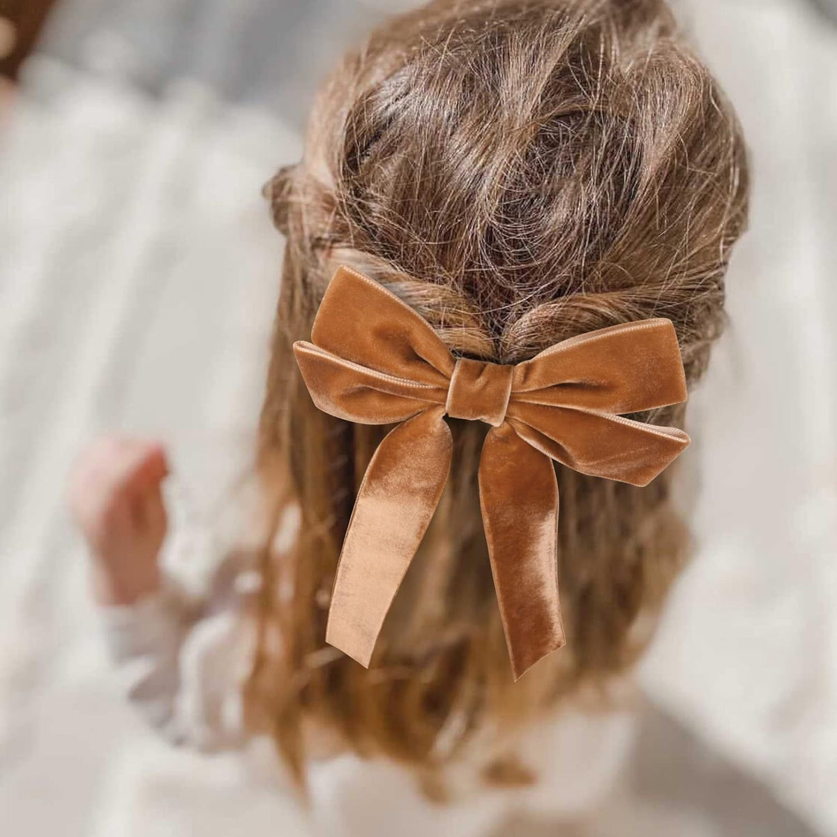 Velvet Ribbon Tail Bow Hair Clip - view 2
