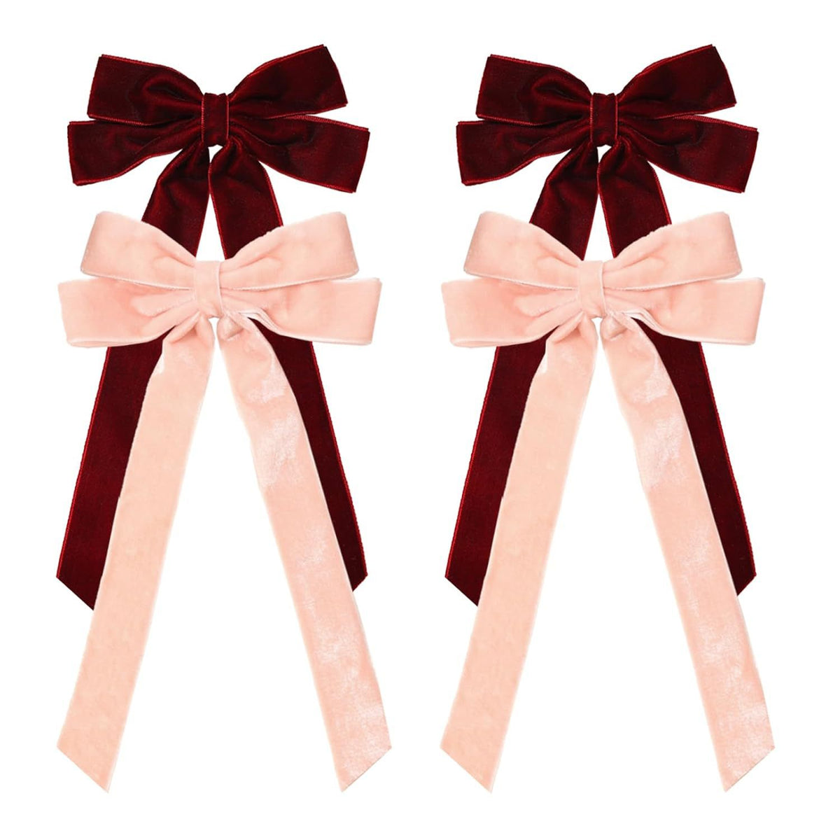 Velvet Ribbon Tail Bow Hair Clip - view 3