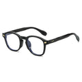 Keyhole Bridge Metal Accent Square Eyeglasses - Black