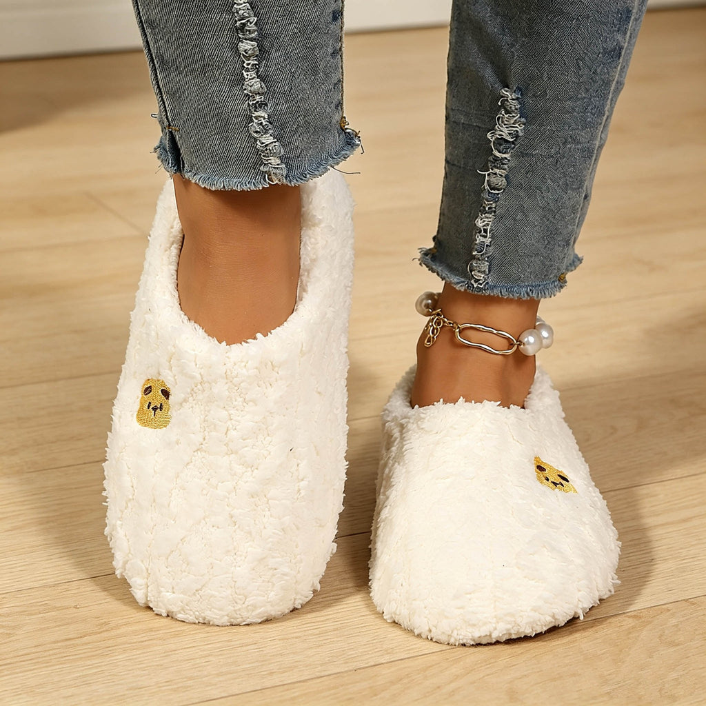 Cable Knit Sherpa Lined House Slippers