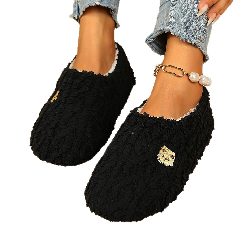 Cable Knit Sherpa Lined House Slippers