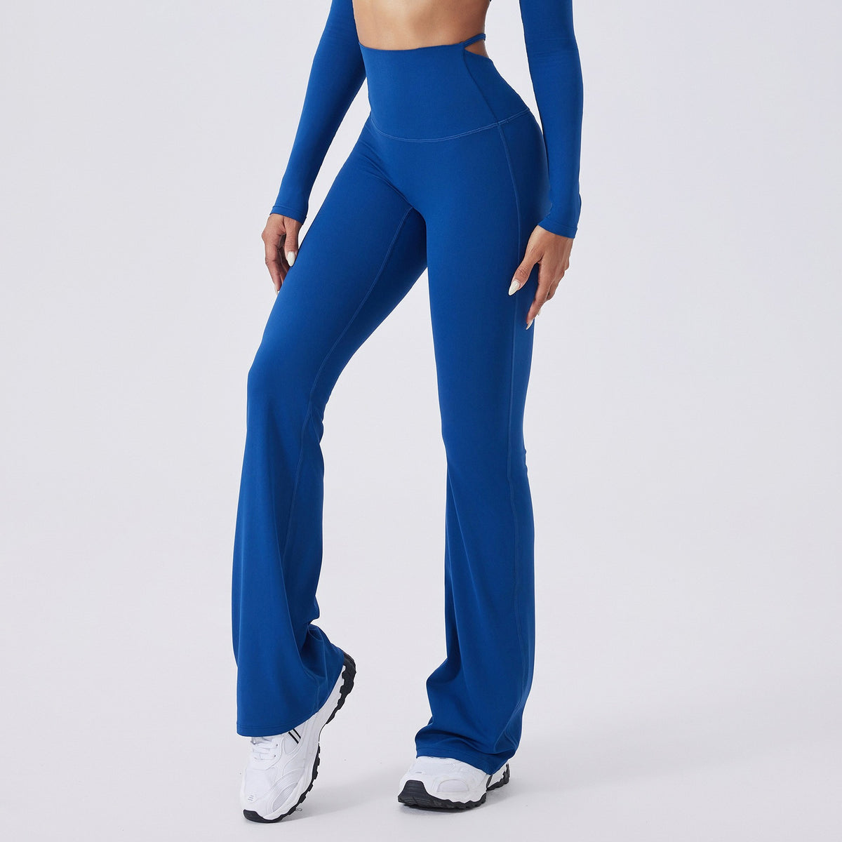 Crisscross Cutout Waist Flare Yoga Leggings