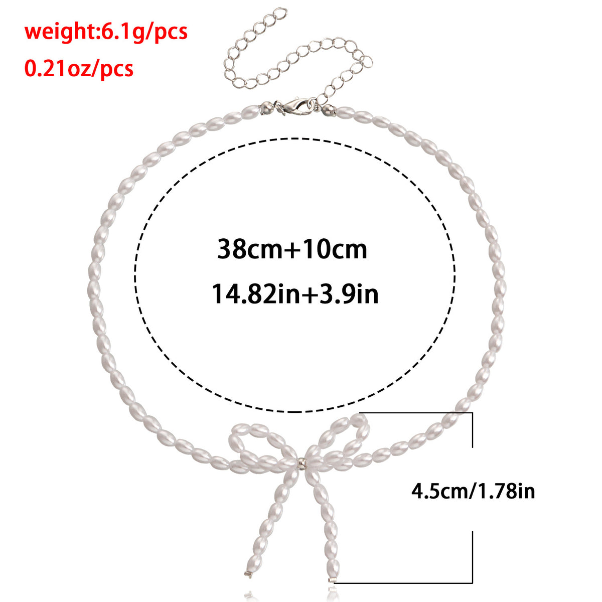 Pearl Bow Choker Necklace - view 3