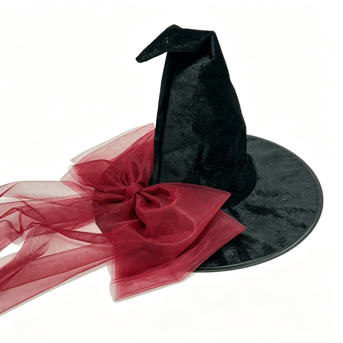 Halloween Witch Hat With Removable Bow - Red - 1