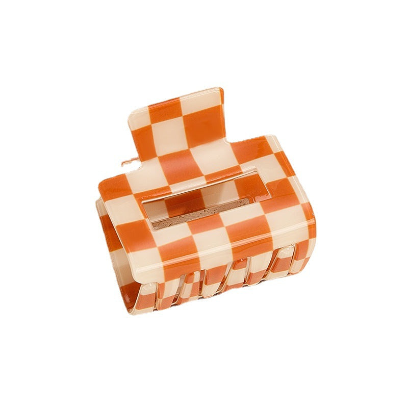 Checkerboard Mini Square Hair Claw Clip - view 1
