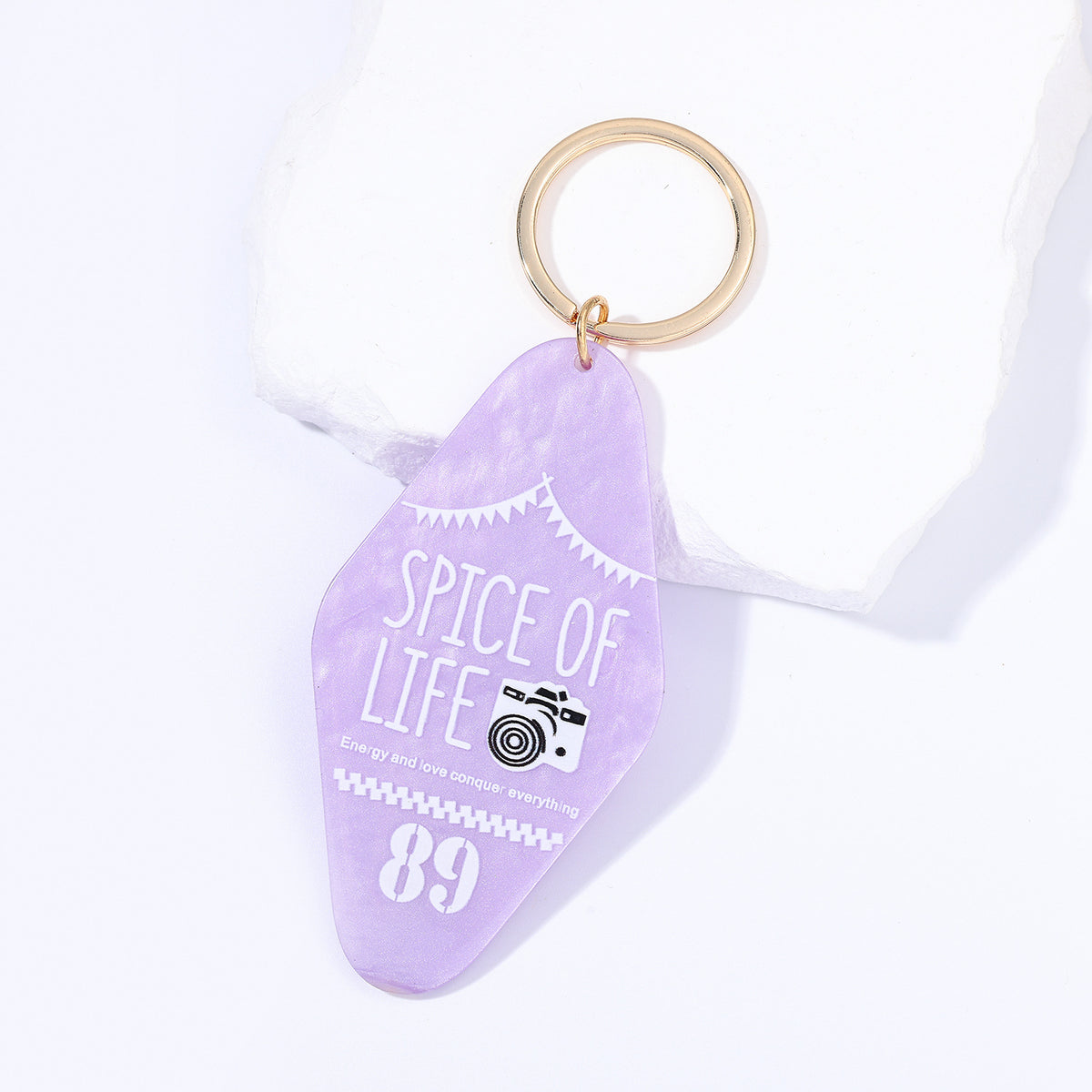 Vintage Hotel Room Key Tag Keychain Bag Charm - C1