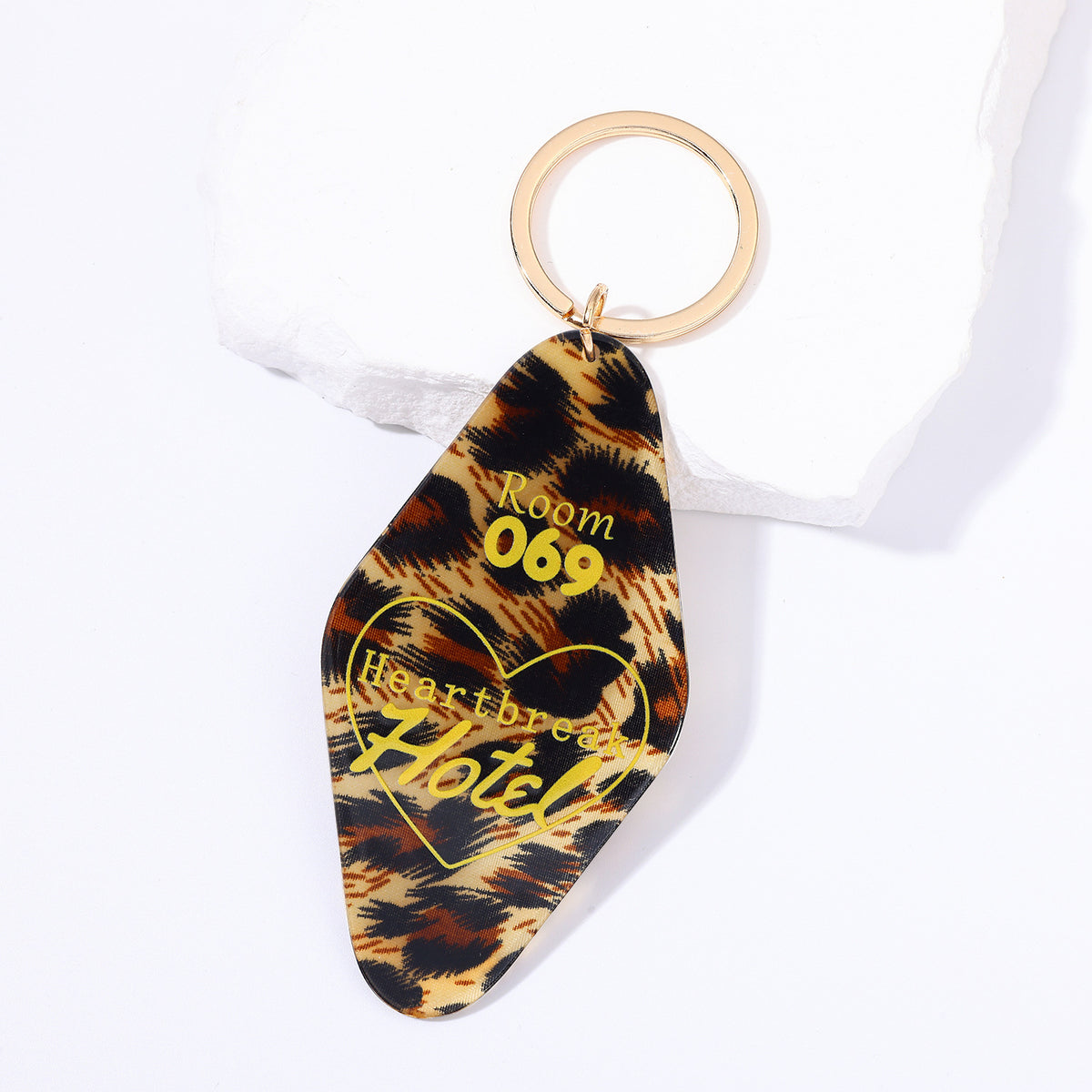 Vintage Hotel Room Key Tag Keychain Bag Charm - C10