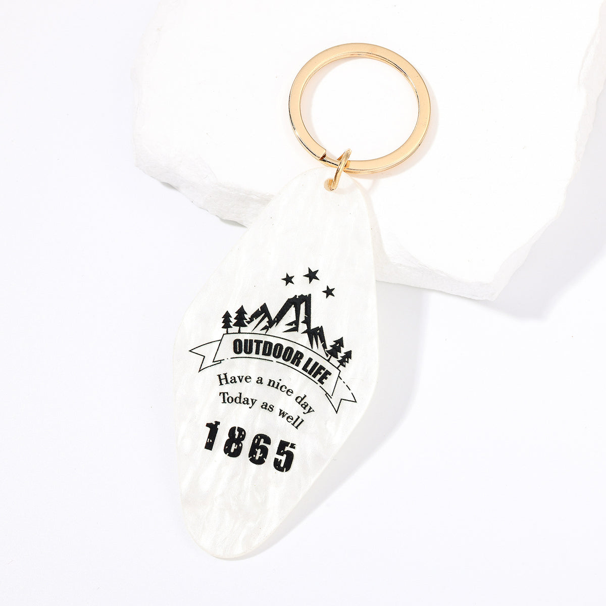 Vintage Hotel Room Key Tag Keychain Bag Charm - C5