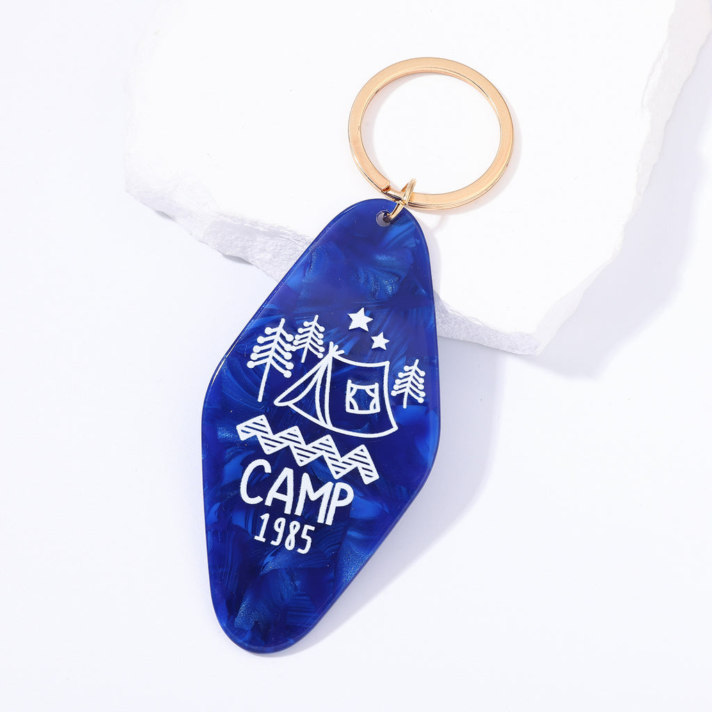 Vintage Hotel Room Key Tag Keychain Bag Charm - C6