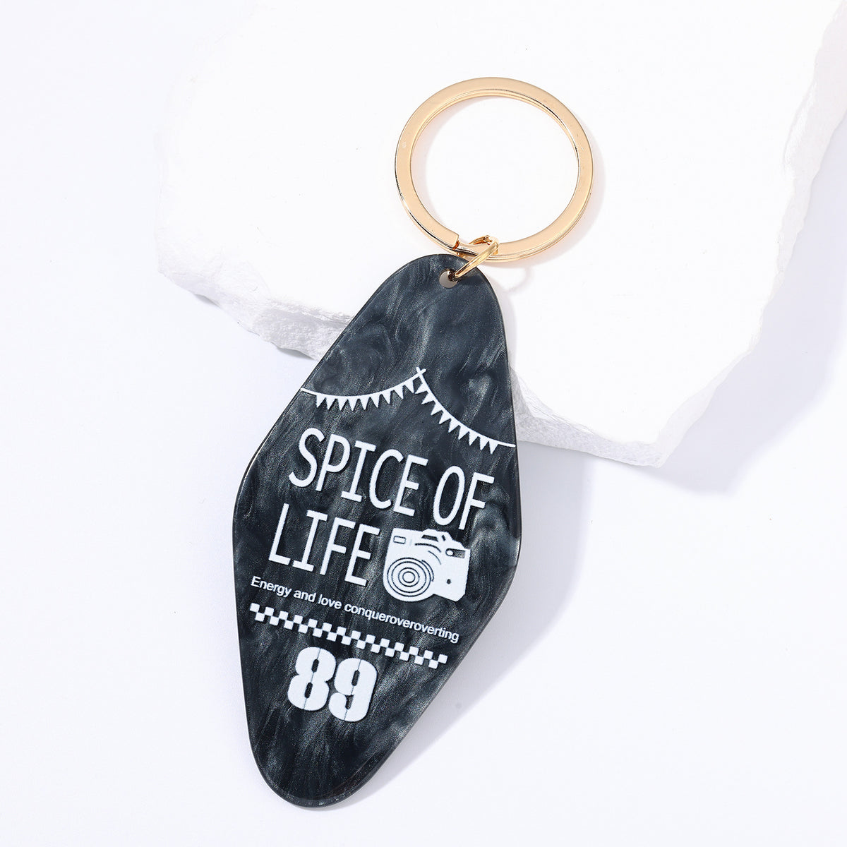 Vintage Hotel Room Key Tag Keychain Bag Charm - C7