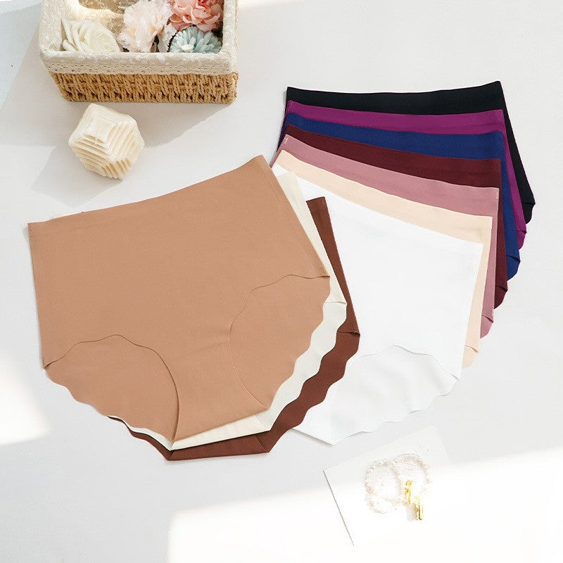 Seamless Scalloped Edge High Waist Brief