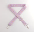 Floral Embroidered Adjustable Crossbody Bag Strap - Purple