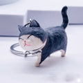 Cute Cat Figure Keychain Bag Charm - Grey_W