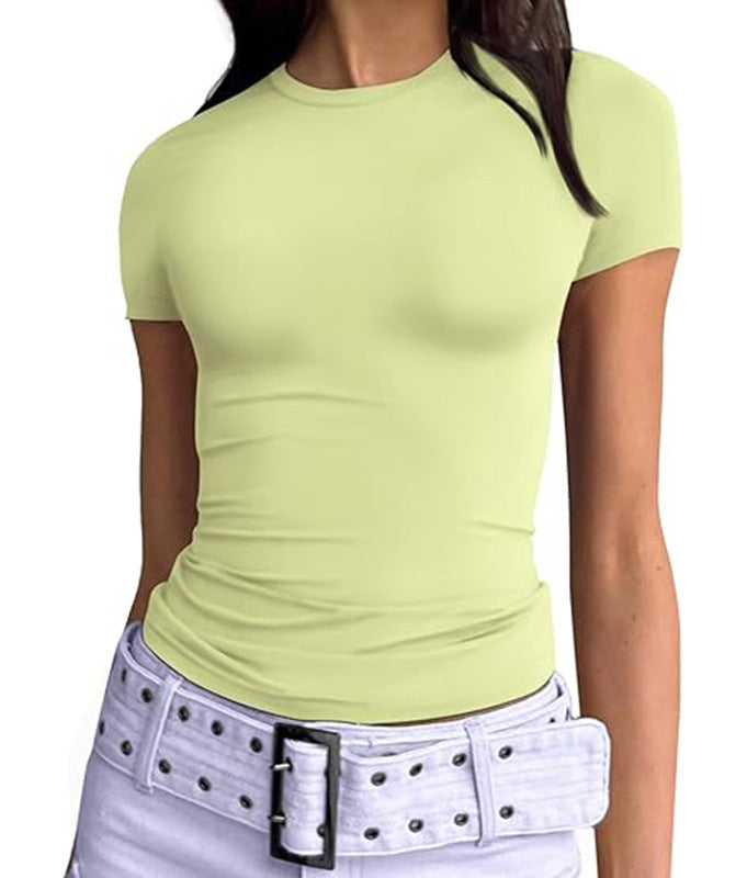 Second Skin Slim Short Sleeve Top - Mint