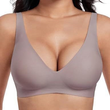 Seamless Smooth Wireless Deep V Molded Cup Bra