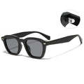 Oversized Matte Acetate Bold Square Frame Sunglasses - Black