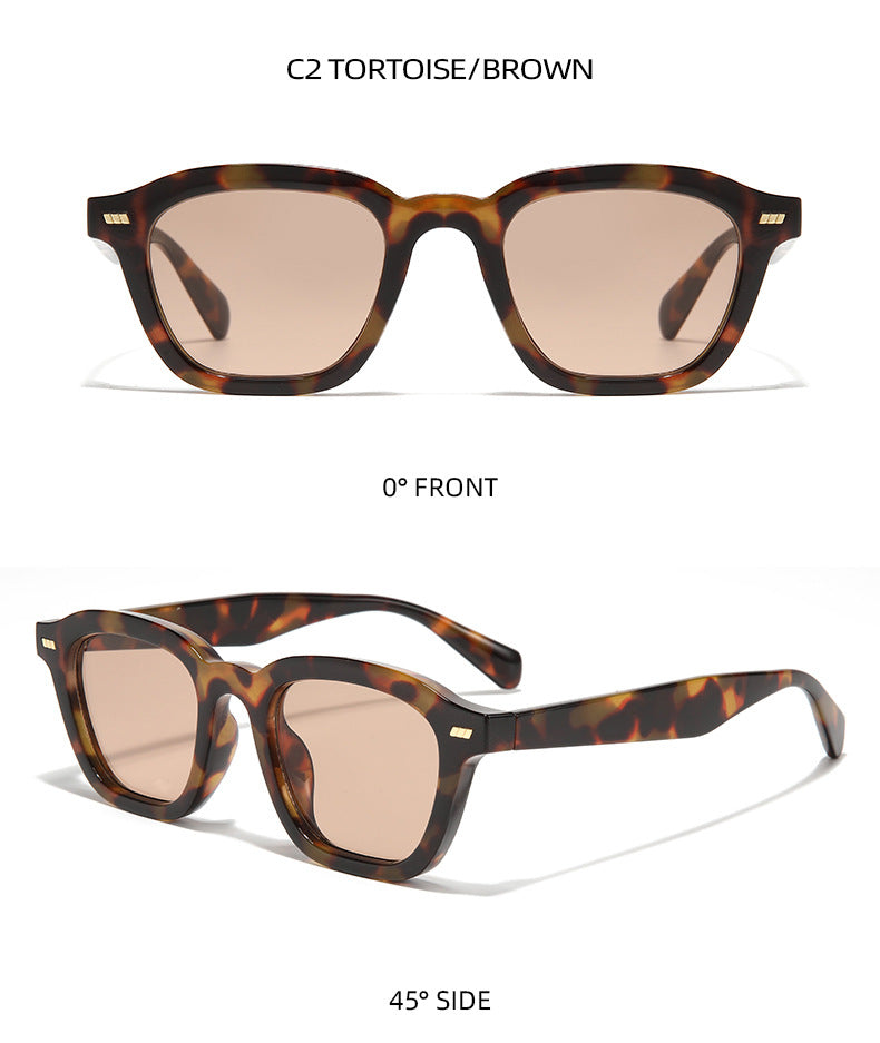 Oversized Matte Acetate Bold Square Frame Sunglasses - Tortoise - 2