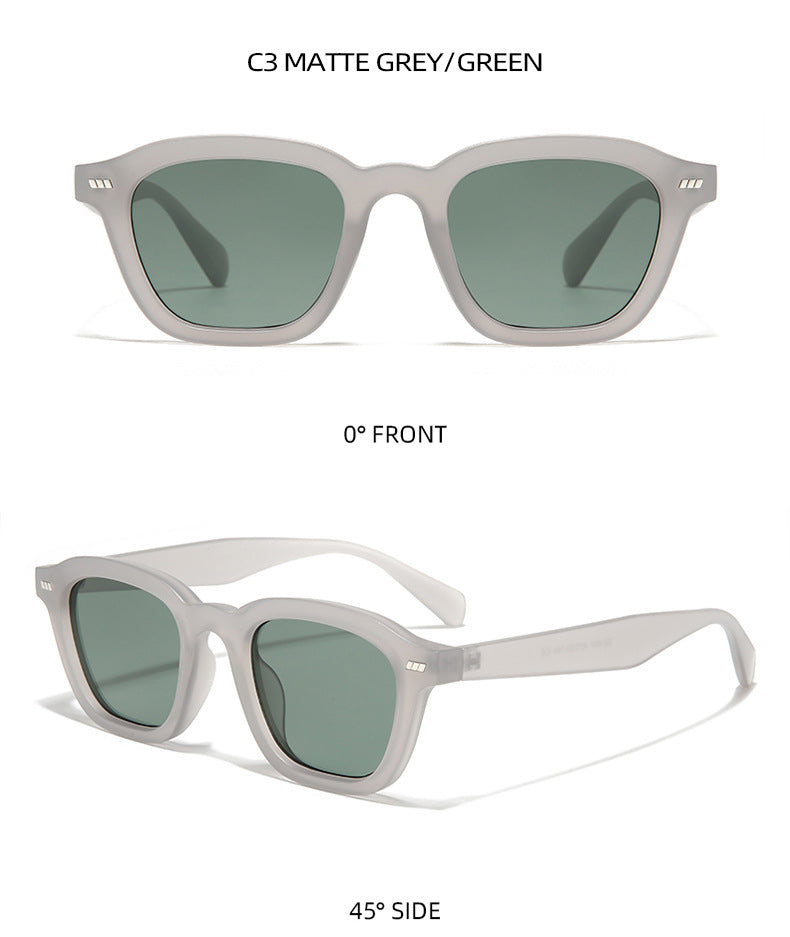 Oversized Matte Acetate Bold Square Frame Sunglasses - Clear - 2