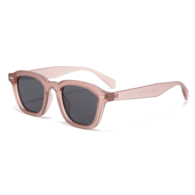 Oversized Matte Acetate Bold Square Frame Sunglasses - Pink