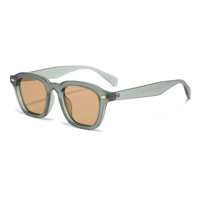 Oversized Matte Acetate Bold Square Frame Sunglasses - Forest Green