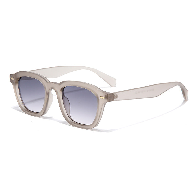 Oversized Matte Acetate Bold Square Frame Sunglasses - Gray