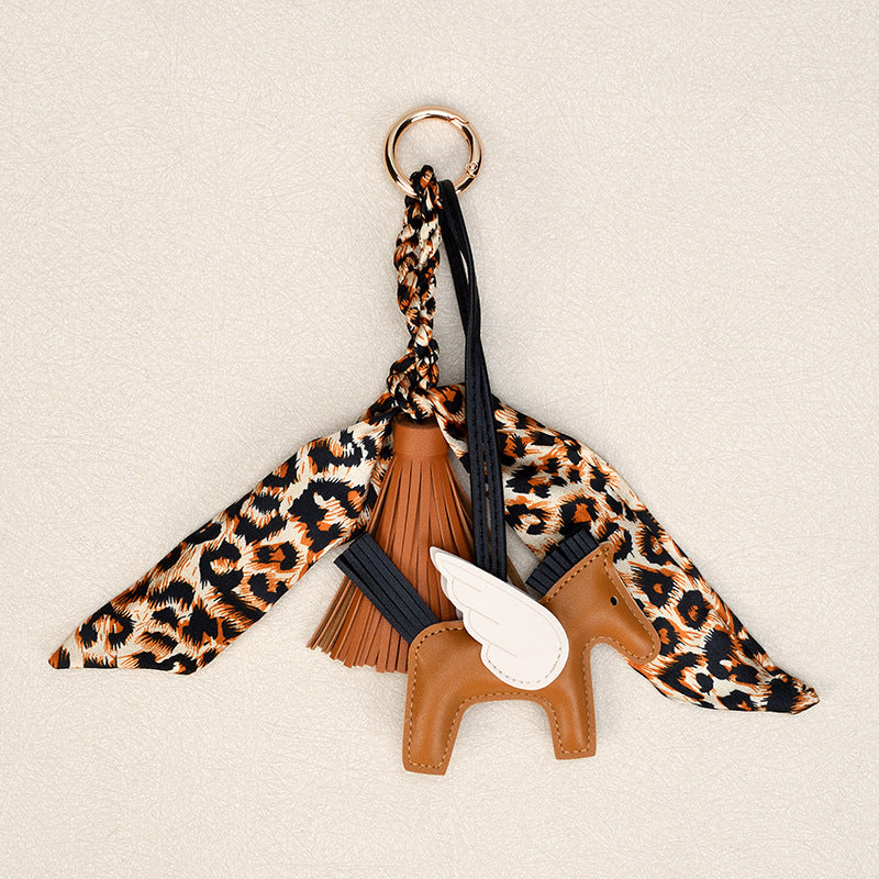Pony Bag Charm Keychain With Silky Scarf - Color_2