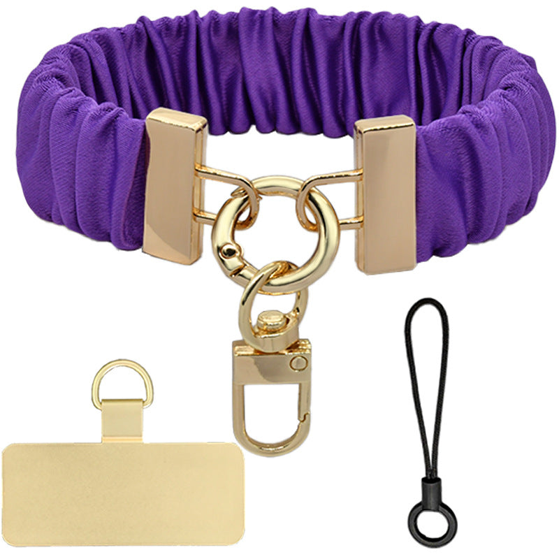 Scrunchie Wristlet Phone Strap With Swivel Clasp - Color_10