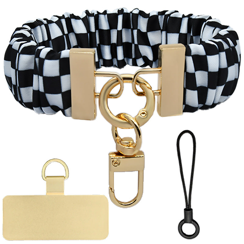 Scrunchie Wristlet Phone Strap With Swivel Clasp - Color_16