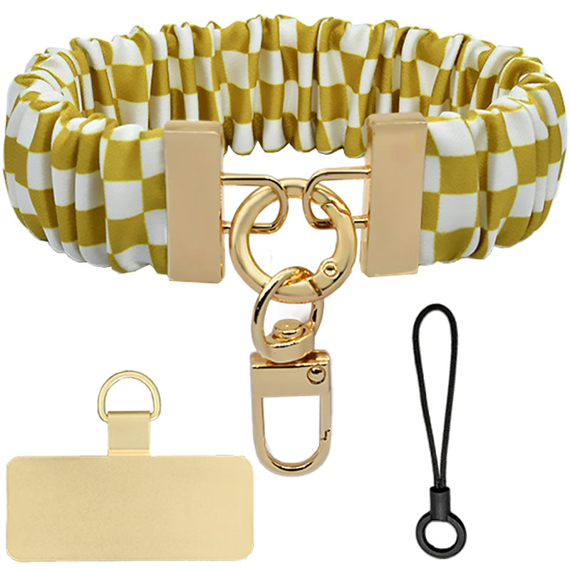 Scrunchie Wristlet Phone Strap With Swivel Clasp - Color_17