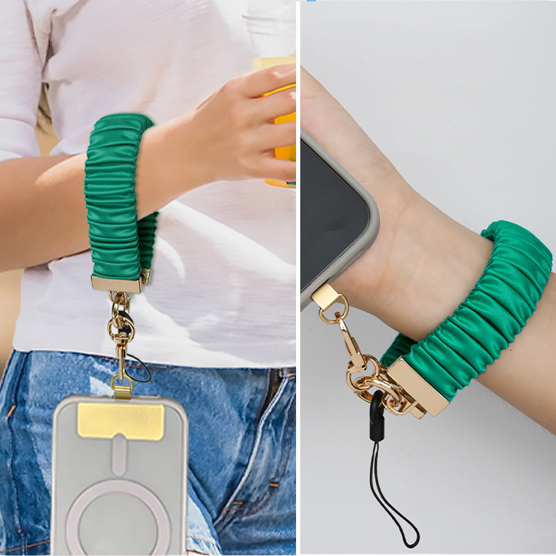 Scrunchie Wristlet Phone Strap With Swivel Clasp - view 1