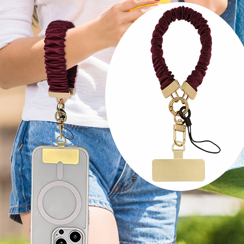 Scrunchie Wristlet Phone Strap With Swivel Clasp - view 3