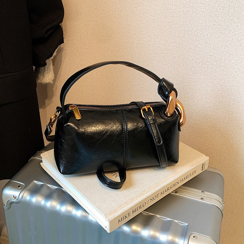 Mini Pillow Top Handle Bag with Chunky Links