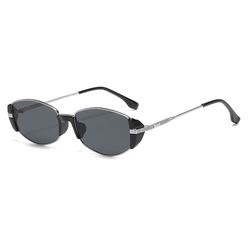 Narrow Oval Wire Frame Sunglasses - NO02