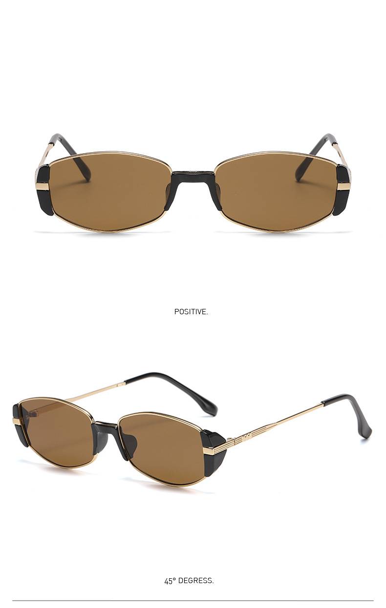 Narrow Oval Wire Frame Sunglasses - view 4