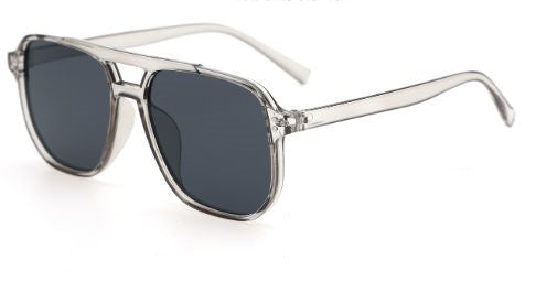 Double Bridge Flat Top Aviator Sunglasses - C6
