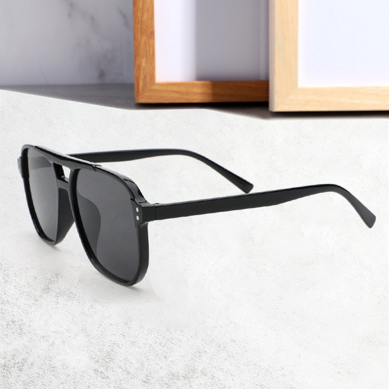 Double Bridge Flat Top Aviator Sunglasses - view 3