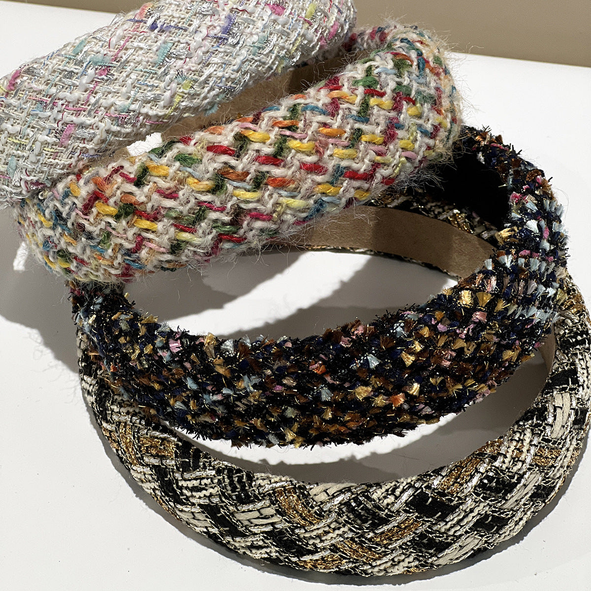 Chunky Speckled Tweed Padded Headband